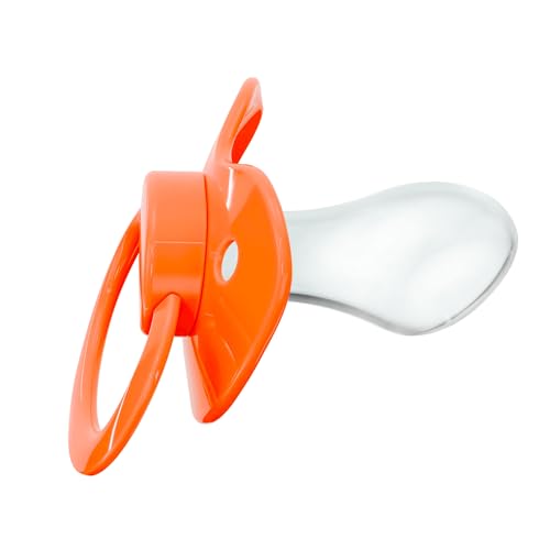 Image of Pacifier Addict - Fixx - JUMBO Functional Adult XXL Silicone Pacifier - Size 10 (Orange)