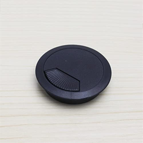 VGGBNG Desk Grommet，Cable Grommet， 10PCS/ 60mm 53mm 50mm Computer Desk Table Grommet Cable Port Wire Hole Cover(Black,53mm)