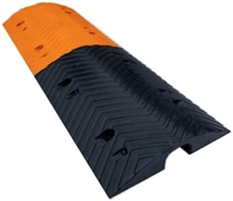 Heavy Duty Rubber Cable Protector Ramp - 1-Channel Wire Cover for Asphalt & Concrete Driveways, Durable Rubber Speed Bump, 9x3.5cm (4x1.4in)