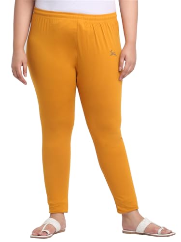 Image of Soft Cotton Ankle Lenght Solid Regular and Plus 35 Colours Leggings for Womens and Girls (Sizes :- M to 6XL)