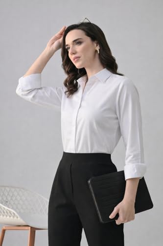 Image of Womens Formal Shirt for Office Wear | Soft Fabric Smart Fit Professional Shirt for Work, Meetings, Corporate & Business Style
