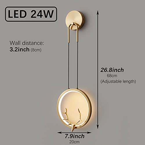 Aplique de pared LED regulable moderno estilo nórdico para dormitorio de hotel y salón 6