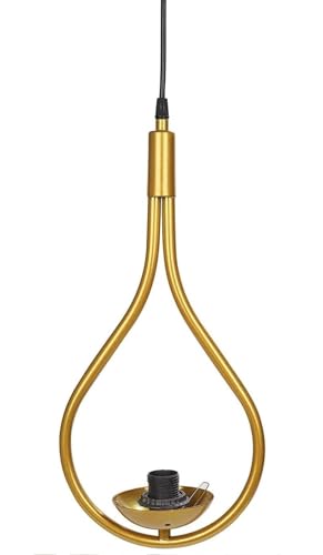 Image of Dropshape Milky Forest Glass Gold Metal Modren Style Hanging Pendent Celing Light Lamp for Bedroom Living Room Lobby Bedside Office Kitichen Home Decor Light with Bulb (1)