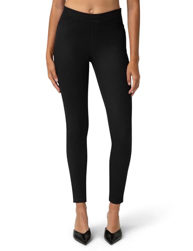 No nonsense Women's Stretch Denim Leggings With Pockets, Black, Small