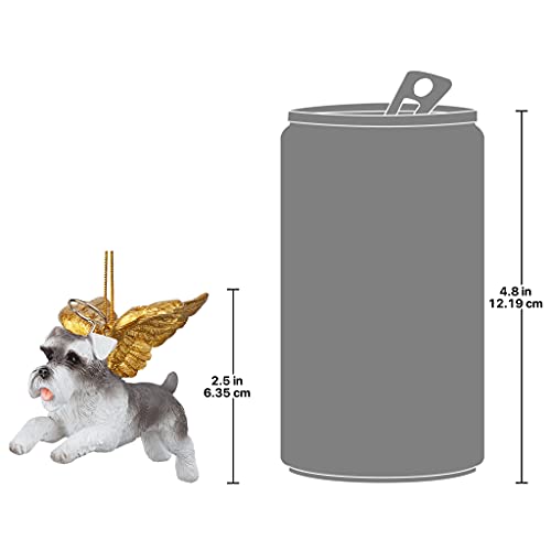 Design Toscano Jh170719 Christmas Tree Ornaments - Honor The Pooch Miniature Schnauzer Holiday Angel Dog Ornaments,Full Color #TOP7