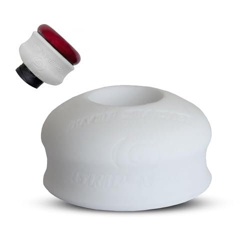 Grip-N-Rip Knob Stacker Choke-Up Ring for Baseball/Softball Bats Provides Choking Up Space & Relief from Bat Sting Stackable for Custom Fit and Comfort (White)