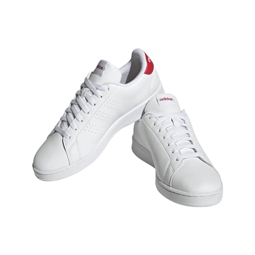 adidas Herren Advantage Sneaker, FTWR White FTWR White Better Scarlet, 44 EU – Ansicht 6