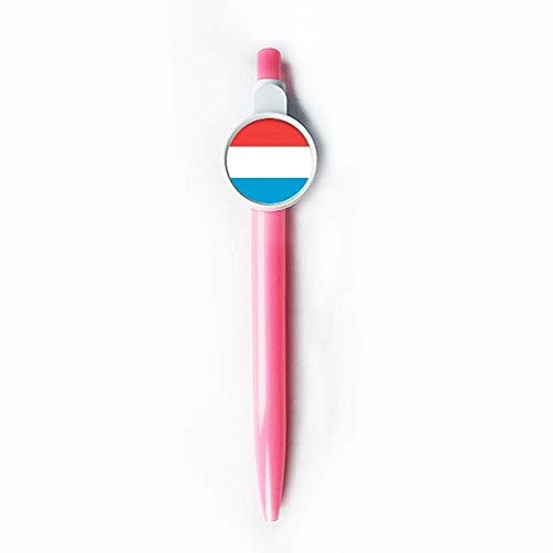 Stylo à bille drapeau Luxembourg rétractable bleu pour vos notes de voyage
