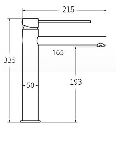 Mitigeur de lavabo noir en acier 304 SUS anti-corrosion