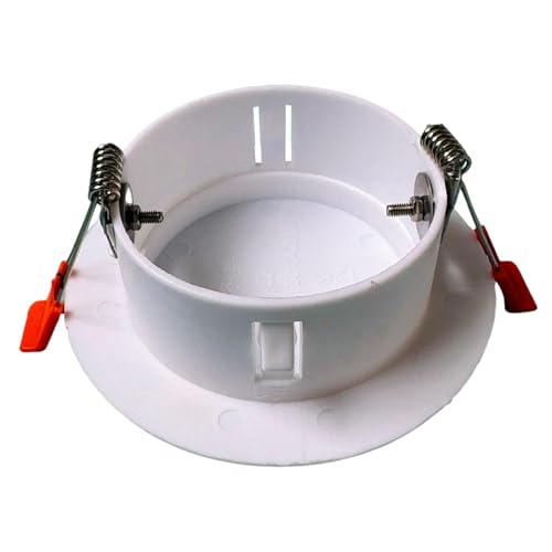 LOVIVER Cache-Plafond à Ressort pour Luminaire Encastré, Couvercle Rond en PP, Cache-Trou Rond Robuste avec Boucle pour Ouvertures de Plafond en Verre, pour...