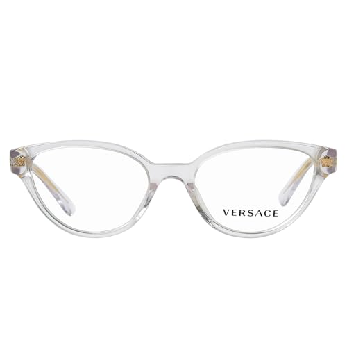 Image of Versace Kids VK 3322U 148 Crystal Plastic Cat-Eye Eyeglasses 47mm