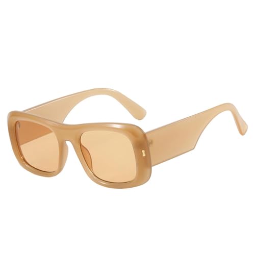 Lunettes de soleil femmes UV400 tendance rivets rétro champagne pour plage et été