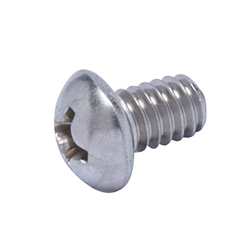 #8-32 X 1/4" Stainless Phillips Round Head Machine Screw, (100pc), Coarse Thread, 18-8 (304) Stainless Steel, by Bolt Dropper
