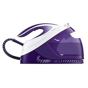 Philips PerfectCare Performer Ferro da Stiro con Caldaia- 2600W, Colpo di Vapore 450g, Pressione 6,5 Bar, Tecnologia OptimalTEMP, Serbatoio 1,8 l, Viola/Bianco (GC8752/30)