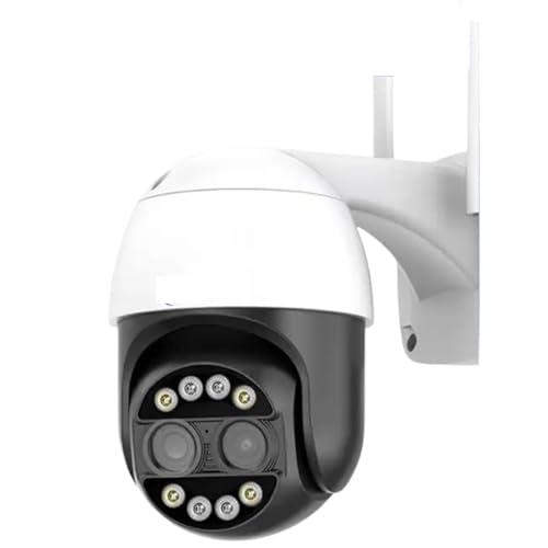 Camara Vigilancia, Cámara PTZ de 8MP 4K con for Exteriores, Lente Dual, Zoom 8X, cámara IP de Seguridad CCTV, visión Nocturna en Color, cámaras de vigilancia con Seguimiento automático,para la seguri