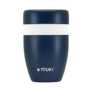 FLSK Muki roestvrijstalen snackpot (550 ml) • mueslibeker to go • To Go beker voor yoghurt, pap of muesli • houdt snacks…