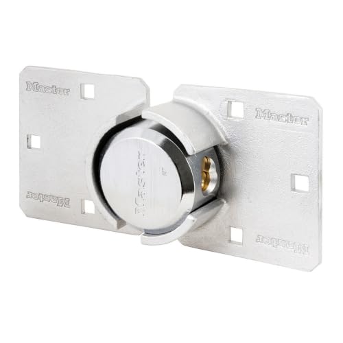 Master Lock 736EURD Luccheto y Cerniera, Antifurto Auto Chiavi, Adatto para Proteggere Furgoni, Camion Cancelli e Distributori Automatici, Argento