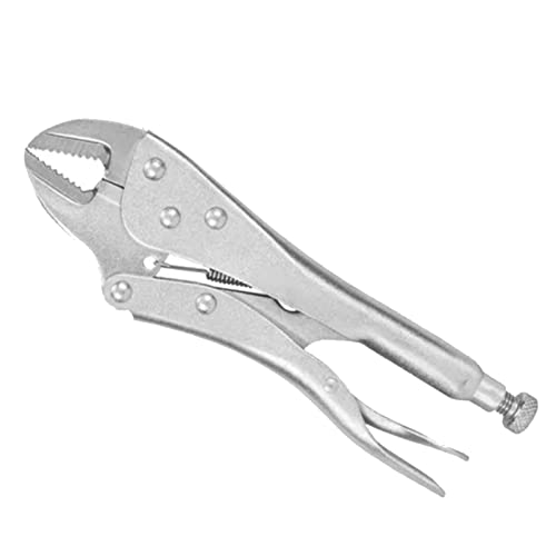 Tyenaza 10in Locking Pliers, Vise Pliers, Locking Wrench Round Mouth Chrome Vanadium Steel Industrial Hand Tool for Clamping Twisting Welding(22 x 6.5cm)