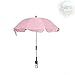 Paraguas De Cochecito Universal Con Clip Con Dispositivo De Fijación De Clip De Paraguas Ajustable, Protege El Sol Y La Lluvia Para Cochecitos Y Carritos, Parasol Plegable (Pink)