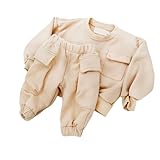 【Elegantes Set】 Dieses kinder kleidung mädchen enthält einen Plüsch-Hoodie und Plüsch-Leggings. Der Gesamtstil ist warm und süß. Der Hoodie ist winddicht und warm, und die Leggings passen sich der Körperform an, was lässig und elegant ist.