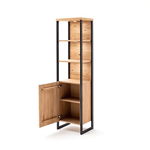 Lomadox Moderne Wohnwand mit LED Beleuchtung, Eiche Bianco geölt (teilmassiv), B/H/T ca. 365/186/46 cm – Bild 7