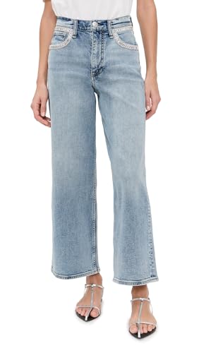 rag & bone Women's Andi High Rise Ankle Wide Leg Jeans