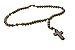 Zrapo First Rosary Necklace Mens Women Praying Rosary Beads Pendant Necklaces Wooden Brown