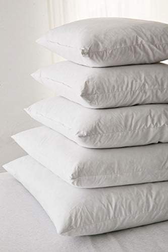 Danmitex Euro Pillow Insert, Decorative Throw Pillow Stuffer, Down and Feather Filled, Cotton Fabric (White), 24x24, Set of 2, Suitable for Home, Bed