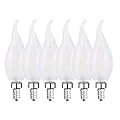 Sunaiony Frosted Candelabra Light Bulbs 40 Watt Equivalent LED Dimmable E12 Candelabra Base Light Bulb for Chandeliers, 2700K Warm White, Pack of 6
