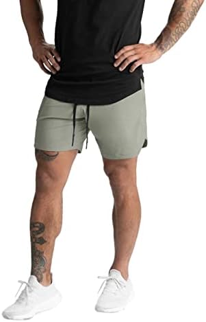 ELLEES Men's Shorts Athletic Drawstring Pockets Shorts Athletic Running Shorts Quick Dry Sports Pants Fitted Golf Shorts