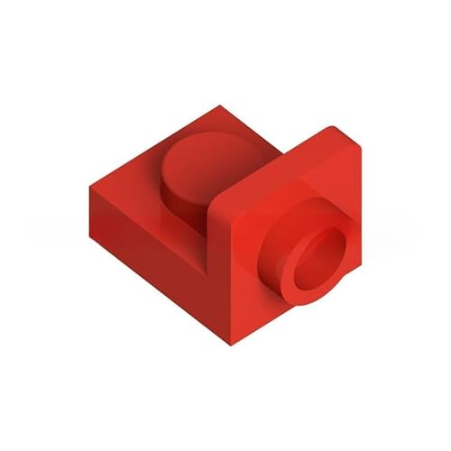 100 Piece Bracket 1 x 1-1 x 1 Inverted, Red, Compatible with Lego Parts and Pieces