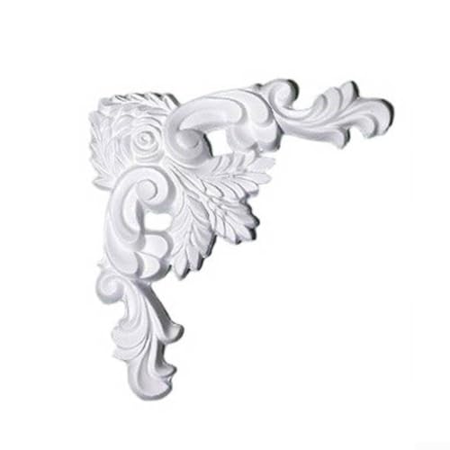 Moulure d'angle florale 18 cm en polyuréthane pour masquer les défauts de plafond - 2
