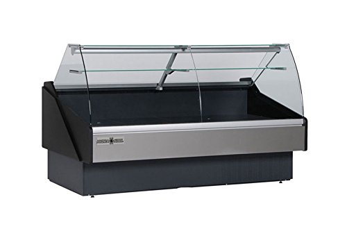 KPM-CG-60-S 60" Curved Glass Full Service Reach-in Refrigerated Display Case for Package Products, Multiplexable