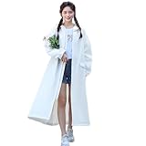 [Yucahype] レインコート レディース ロング丈 L-2XL カッパ ポンチョ 6色 メンズ 雨具 EVA軽量 リュック対応 レインポンチョ ポケット付 大きいサイズ 防水防風 通勤通学 自転車用 原付き 大雨 梅雨 男女兼用(2XL ホワイト)