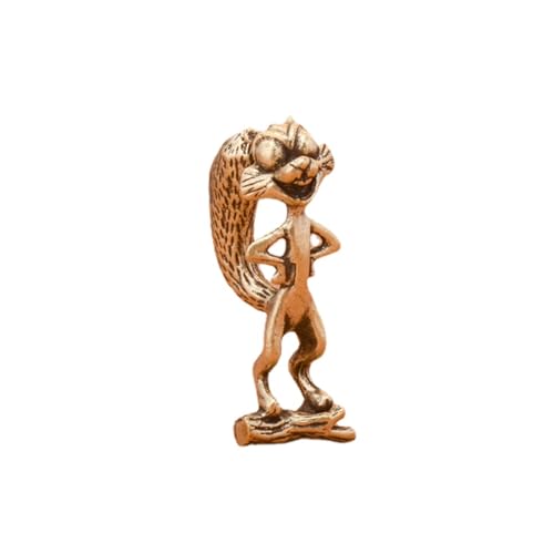 Mignon écureuil laiton statue cuivre pour briser la monotonie du bureau