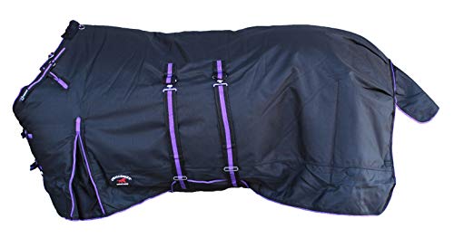 Image of Challenger 1200D Turnout Waterproof Horse Heavy Winter Blanket w /Bellyband Purple 565B