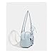 ZGHQHCDRH Light Blue Glossy Ita Bag with Bow and Clear Pocket, Fashionable Women's Shoulder Handbag for Daily Use (Blue)
