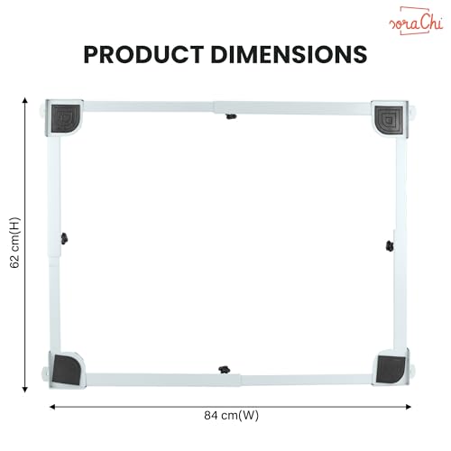Image of SoraChi Adjustable Iron Washing Machine Stand with Wheels | Elevates Appliances to Prevent Water Damage & Reduce Vibrations | Universal Fit for Washers & Refrigerators (Grey)