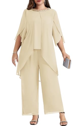 Hanna Nikole Formal Wedding Guest Dress Plus Size Pant Suit