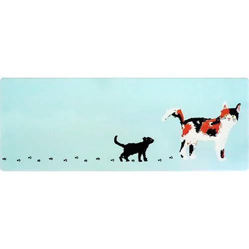 オカトー 拭ける 撥水 北欧風 キッチンマット 45×120cm ミャオ