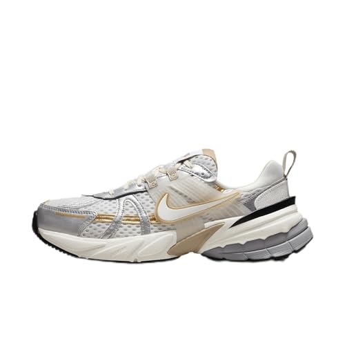 Nike V2K Run Women's Shoes (HJ7245-100, White/Khaki/Metallic Silver/White) Size 10