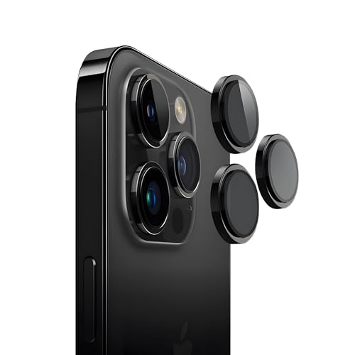 Image of DailyObjects CERO Aluminium Camera Lens Protector for iphone 17 | Tough HD Glass Protectors|Dust Proof|Water Resistant|Ultra Clear HD Image Quality|9H Hardness|3D ring|Shock Proof Alloy - Black