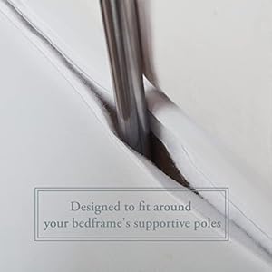 Bed makers wrap around microfiber bed skirt for adjustable beds tailored style 15 inch drop length queen white  urban country home decor