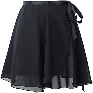 Ballet Skirt Chiffon Wrap Dance Skirt for Girls/Women, Black