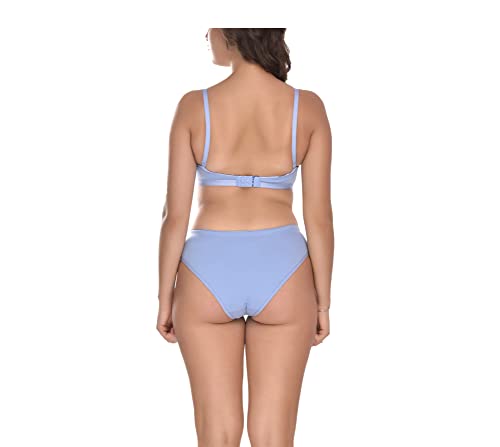 Image of Elina Women's Full Coverage Non Padded with Detachable Strap Cotton Hosiery Bra and Panty Set (Lovia Set)