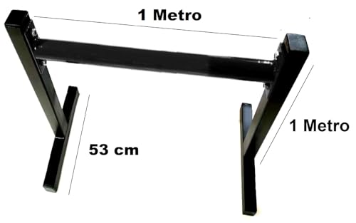 Par de Barras Paralelas Chão Calistenia Remada Invertida 100x100cm TAUROFITNESS Par (Pegada Preta)