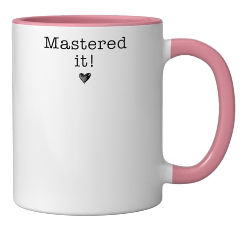 Taza de cerámica para graduación Mastered It 2026, Rosa/Blanca miniatura 2