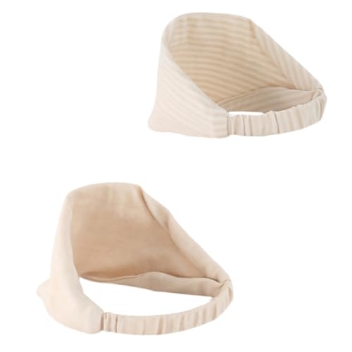 LIFKOME 2 Piezas pañuelo de parto de maternidad cálido venda frío gorro para mujeres después del parto gorro de algodón para mujeres embarazadas pañuelo anti- diadema de algodón Beige