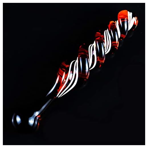 Barra de masaje de vidrio transparente de color marrón, 19 cm de largo, 3 cm de diámetro