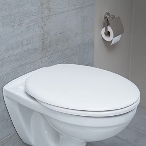SCHÜTTE weiß Sitz aus Duroplast, Toilettensitz passend für alle handelsüblichen WC-Becken, Toilettendeckel 82000 - Image 3